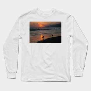 Heermann’s gull at sunset on Zuma beach. Long Sleeve T-Shirt